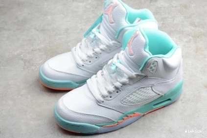 RETRO 5 'LIGHT AIR 440892-100 AQUA' GS JORDAN 0811